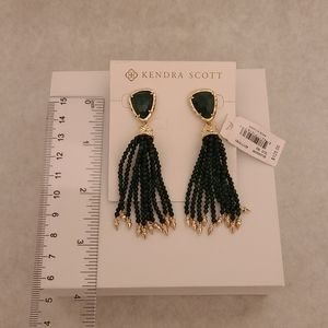 Kendra Scott Green Ocean Jasper Blossom Earrings